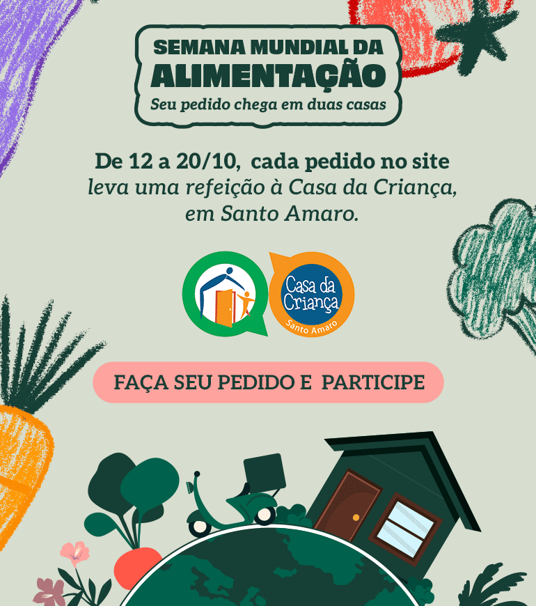 seu pedido chega em duas casas